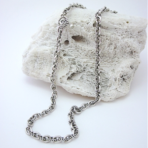 Solid Sterling Chain Necklace with Toggle - 18"